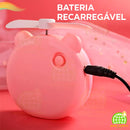 Ventilador De Bolsa Com Espelho E Led Pig Maquiagem 3 Em 1