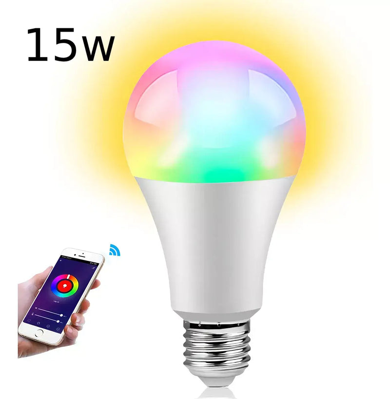 Lâmpada Smart LED 15W RGB BQ e BF Alexa Inteligente Wi-Fi