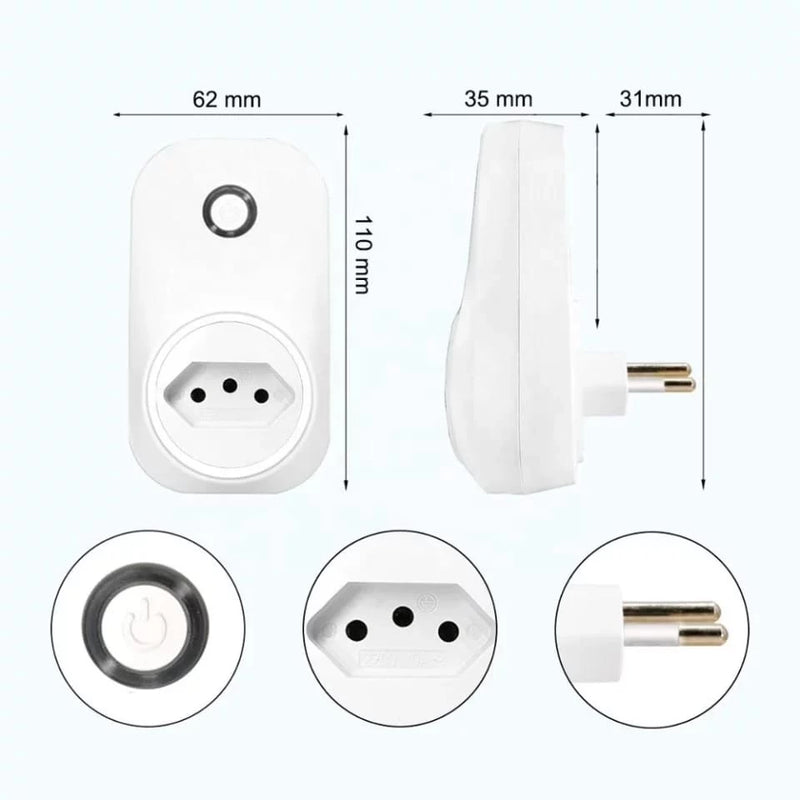 Tomada casa inteligente smart house plug Wi-fi Alexa App 10a