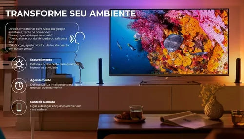 Lâmpada Smart LED 10W RGB BQ e BF Alexa Inteligente Wi-Fi