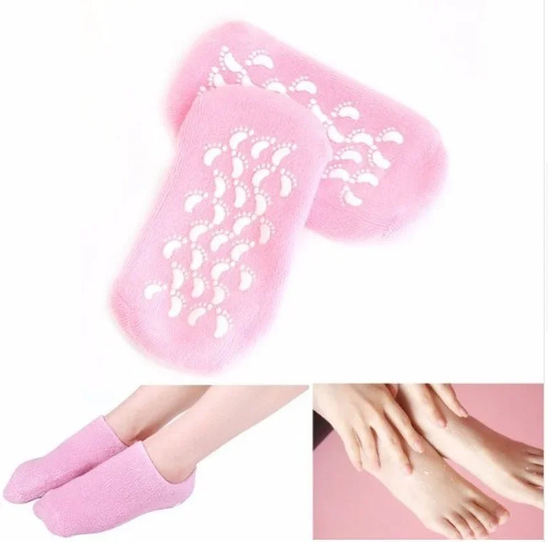 Meia hidratante de Silicone com tecido | skincare