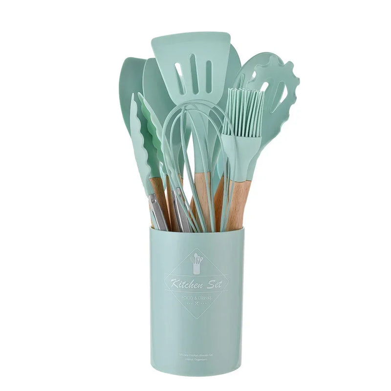 Kit Utensílios Gourmet Silicone Antiaderente 12 peças