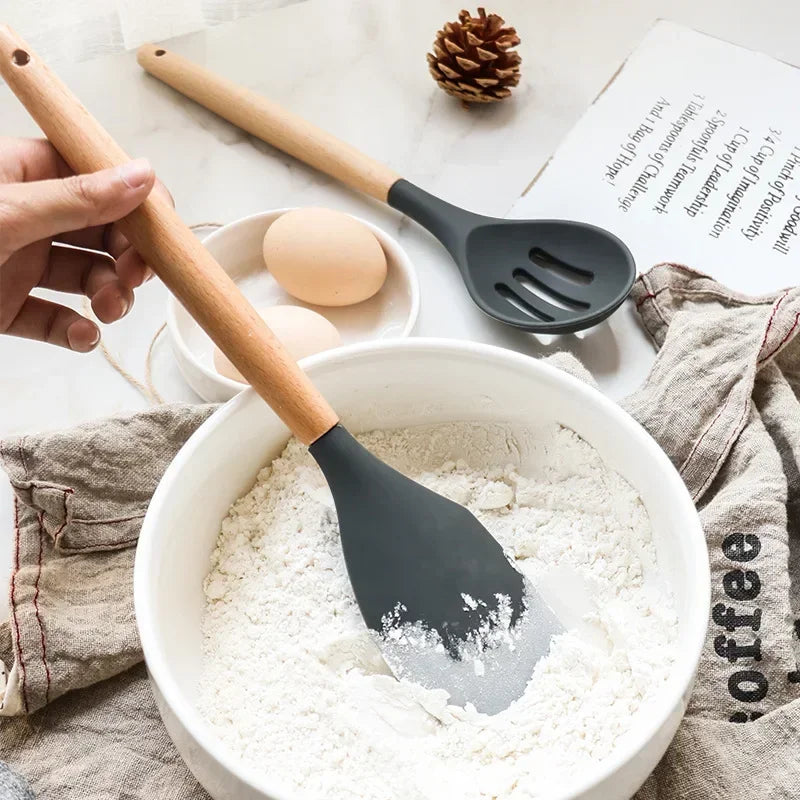 Kit Utensílios Gourmet Silicone Antiaderente 12 peças