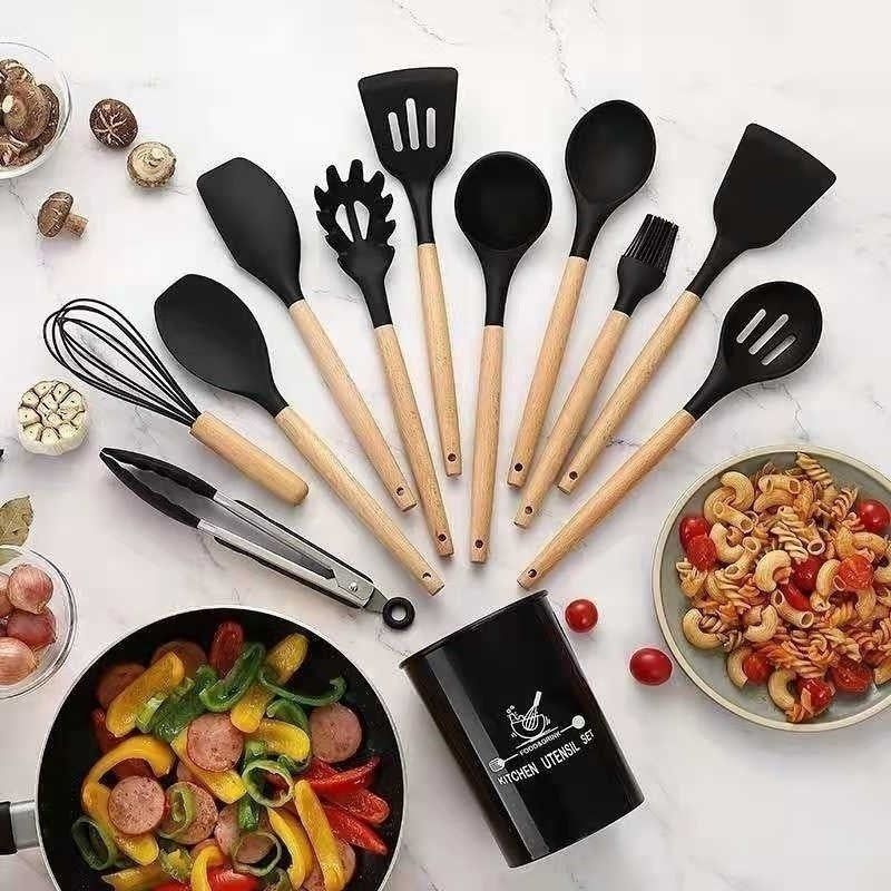 Kit Utensílios Gourmet Silicone Antiaderente 12 peças