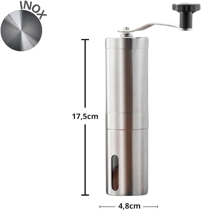 Moedor de café Inox CoffeGrind Manual c/ Ajuste