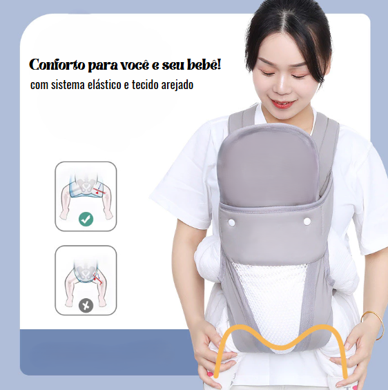 Mochila Canguru Egrobaby Confortável e Segura