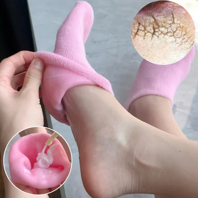Meia hidratante de Silicone com tecido | skincare